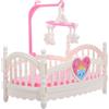 ibasenice Culla Per Bambole in Miniatura 5 Pollici Letto Cartoon Con Accessori Dettagliati Set Mobili Casa Delle Bambole Per Gioco Di Ruolo Bambini