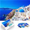AITEXI puzzle 1000 pezzi per adulti Viaggio a Santorini, Grecia Giocattoli da gioco per regalo di famiglia Collezione di artisti, Belle arti 75x50cm
