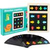 Rrlihjgu Rompicapo Direzionale a - Giochi Di Riconoscimento Di Direzione E Dei Colori Per Bambini,Gioco Logico con Forme Giocattolo Educativo per Casa e Scuola Materna