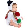 Generico Costume Pupazzo di Neve Olaff Neonato Tutina Unisex Vestito Neonato per Carneval Bambini Pagliaccetto Set Costume da Pupazzo di Neve per Bambino Feste Carneval e Halloween (2-White, 3-6 Months)