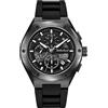 Timberland Cronografo Abbotville da uomo, colore nero, con cinturino in silicone, diametro cassa: 46 mm, TDWGQ2231203, Nero, Moderno