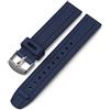 Timex Cinturino a sgancio rapido da 20 mm in due pezzi da uomo, Silicone blu/tono argento, 20mm, Moderno