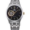 Orient Contemporary Open Heart - Orologio Da Uomo Automatico a Carica Manuale Casual Bracciale e Cassa In Acciaio Metallizzato Quadrante Nero - TAG03002B0 AG03002B