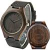 LMWOOD Orologio personalizzato per uomo analogico al quarzo inciso orologio casual in legno personalizzato Groomsmen Watch per lui, Ebano06, cinturino