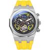 DAXIAOYU Orologio sportivo da uomo, con tourbillon, automatico, meccanico, quadrante multifunzione, con fasi lunari, visualizzazione della data e della settimana, cassa in acciaio inossidabile,