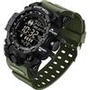 FANMIS Orologio sportivo da uomo, militare, multifunzione, digitale, sveglia, al quarzo, impermeabile