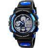 PASNEW Orologio per bambini,Orologio impermeabile sportivo per ragazzi,Orologio da esterno con calendario di allarme a LED 50M,Orologi con luminoso