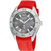 Nautica N83 NAPFWS128 N83 Finn World - Orologio da uomo con cinturino in silicone argento/grigio/rosso, Rosso