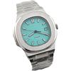 Generic Nessun logo NH35, cassa Nautilus, orologio da polso meccanico da 40mm in acciaio inossidabile per uomo, orologi da polso con movimento NH35 installato, Tiffany, Classico