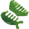 Gatuida Pettine Massaggiatore per Cuoio Capelluto in Jade 2 Pezzi Design Ergonomico per Massaggio e Stimolazione Acupoint per Rilassamento e Benessere