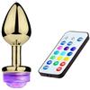 SHILISHAONV Puntelli per massaggio in metallo in acciaio inossidabile argento/oro, luce a LED telecomando, 13 colori regolabili, 100% impermeabile, 3 dimensioni,D'oro,L