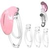 Tambaa 3 taglie di clip per pene maschile con 1 coperchio in silicone morbido simulato, dispositivo per pene per uomini travestiti -ITHA30 (Rosa)