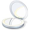 Beurer BS 39 Specchio Cosmetico Portatile Illuminato con Power Bank - 1300 gr