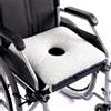 Mobiclinic®, Cuscino antidecubito, 40x38 cm, Marca europea, Quadrato, Con foro, Per sedia, Divano, A rotelle, Prevenzione delle ulcere da pressione, Emorroidi, Colore bianco