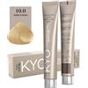 KYO Colore per capelli 100ml + ossigeno 150 ml by kyo, AMMONIA FREE E PPD FREE con collagene Marino e cheratina (10.0 Biondo Platino)