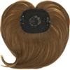 IMISSU Clip in Toupees Parrucchino Estensione dei capelli Toupee Topper Wiglet Top Capelli sottili per una lieve perdita di capelli Volume Unisex (Giallo Marrone)