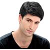NIDONE Parrucca da uomo capelli corti,parrucca di sostituzione dei capelli da uomo,parrucca da uomo regolabile parrucca realistiche naturale naturale parrucca sostituzione maschile per cosplay costume - nero