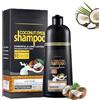 Generico 4 in 1 Shampoo per tinture per capelli neri, soluzione per il colore dei capelli per coprire i capelli grigi, soluzione per tinture per capelli istantanea e facile (Bionda Marrone)