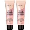 Rimmel London 2 x Rimmel Insta Colour Correcting Primer Peach- Corrects Dark Spots and Discolouration 30ml