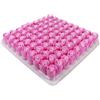 MINHADISI Sapone artigianale a forma di rosa, set di 81 piccoli saponi floreali, bagno profumato, fiori da bagno, regalo per compleanno, festa decorazione del bagno (K)