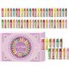 Generisch Balsamo per labbra naturale, set da 48 pezzi, 12 sapori, rossetto lucido, per donne, ragazze, feste, ufficio, casa, routine, pendolari, San