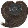 IMISSU Clip in Toupees Parrucchino Estensione dei capelli Toupee Topper Wiglet Top Capelli sottili per una lieve perdita di capelli Volume Unisex (Marrone cioccolato)