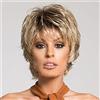 XUNQIARS Parrucca bionda da donna, con capelli lisci e corti leggermente ondulati, elegante, resistente al calore