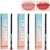 Generic Staccabile Lip Liner, 5ml x 3 Colori Matita per contorno labbra sfoderabile, Longwear Impermeabile Penne Lipliner, Matita Labbra Removibile per Ragazze, Donne