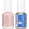 Essie Smalto a Lunga Tenuta dal Risultato Professionale Lucido Colore Rosa Pallido 06 Ballet Slippers + Essie All in One Base e Top Coat per Unghie Colore Trasparente Formula Protettiva - 2 Cosmetici