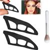 Generisch Ey-etour Makeuphack, Ey-etour eyeshadow tool, stencil per ombretto riutilizzabile, eyeliner contour tool, set di strumenti per il trucco audace (2 pezzi)