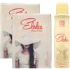 FEI FAN SET ELODEA: 2x Eau De Toilette, Combina Note Zuccherine Di Pallido Iris Fiorentino, Gelsomino Arabo, Fiori D'Arancio Ed Essenza Di Patchouli 100ml + Deodorante Spray, Raffinata Fragranza 150ml