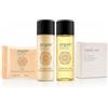 HSS ARGAN Set cortesia già composti in elegante organza,125 pezzi: 25Saponette 15gr.+25Hair&Body Wash 30ml.+25Shampoo e Balsamo 30ml.+25 Vanity Astucciati