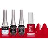 Esthetica ESTROSA KIT SEMIPERMANENTE UNGHIE SMALTO GEL POLISH BASE PRIMER + BASE DEFENCE COAT + LUCIDANTE GLOSS + OMAGGIO Gel Polish Zakiss n 21 Madrid 10Ml made in Italy