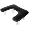 Fangxuee Manicure Bracciolo per Nails Tech: Bracciolo per Unghie Regolabile A Forma di U - Supporto per In Pelle PU per Manicure Nero