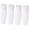 SOIMISS 4pezzi Bottiglie Da Viaggio in Silicone Bianco Contenitori Per Cosmetici Portatili Flaconi Sub Vuoto Per Shampoo Crema Da Bagno Balsamo Lozione Leggeri e Salvaspazio Per Metterli n
