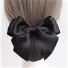 LVUNZJCA Retina per capelli da donna, con fiocco, clip per capelli da lavoro, rete per chignon, colore: nero