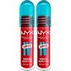 NYX Professional Makeup Lip I.V. Gloss Stain Idratante 2in1 Lipgloss e Tinta Labbra Applicatore a Goccia Formula Vegana con Vitamina B12 e Magnesio Tonalità 11 Red-y.Set.Wet - 2 Lipgloss da 5ml