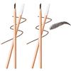 TAOZHIYAO 2pcs matita sopracciglia in legno impermeabile, penne sopracciglia professionali con legno originale, naturale e a prova di sudore lunga durata facile da indossare (Marrone)