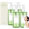 Raevior Mugwort Zero Film Cleansing Oil, Purifying Oil Cleaner, Natural Facial Oils Cleansing Oils Cleansing Oils for Face, Idratante Oi/l Cleanser, Daily Makeup Blackhead Removal No Pore Clogging (4 pezzi)