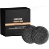 LinBomZony Gray Hair Reversed Bar -Natured Black Soap for Gray Hair Coverage, Darkening Shampoo Soap for Men Women, idratante con ingredienti vegani, pH Balanced Hair Care 2 Pack (2 pezzi)