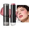Generico Blush | Blush in Crema a Doppia Punta da 8 Grammi - Cosmetico per Guance Portatile | Per Donne Ragazze Occasioni Matrimonio Ufficio Viaggio Quotidiano