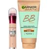 Garnier SkinActive BB Cream Crema Viso Idratante Perfezionatrice Tutto in 1 Classica SPF 15 Tonalità Scura 50ml + Il Cancella Età Correttore Liquido Colore 07 con Applicatore a Spugnetta