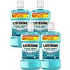 LISTERINE Cool Mint (4 x 750 ml), collutorio antibatterico con oli essenziali e sapore di menta, collutorio combatte efficacemente i batteri nella bocca, perfetto complemento per la cura dentale