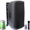 GEMINI AS2112 TO GO DIFFUSORE PORTATILE CASSA A BATTERIA + TROLLEY INTEGRATO
