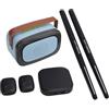 Hamwesh Set di Tamburi Ad Aria, Kit di Batteria Elettronico Virtuale con Bacchette per Rilevamento del Movimento 3D (BLACK)