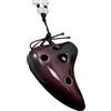 DECHOUS Collana Nota Musicale Ocarina in Ceramica a Sei Fori, Caffè | Strumento Leggero e Facile da Imparare, da Portare e Riporre, per Musicisti Principianti