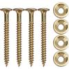 Xyntor Guitar Neck Joint Bushing Set | 4 Sets Stainless Steel Ferrules & Screws | Secure Body to Neck Connection for Electric Guitar/Bass (Oro)