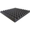 Lenacustica Pannelli Fonoassorbenti Autoestinguente Piramidali, Grigio Antracite, 100x100x5cm, Schiuma Acustica per Studio Registrazione e Isolamento Acustico
