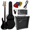 MSA. BASSO ELETTRICO NERO - BASSI ELETTRICA BLACK - SET ELLETRICHE CON AMPLIFICATORE DA 30WATT - BORSA - PLETTRO - CORDE - SINTONIZZATOR