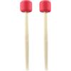 Cionyce Confezione da 2 bacchette per batteria in feltro di lana da 33 cm, bacchette antiscivolo per percussioni per basso, per rullanti, colore rosso